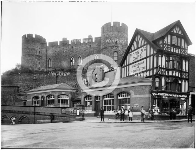 Morris's Cafe, Castle Gates, Shrewsbury, Shropshire, 1933. Creator: London Midland and Scottish Railway.
