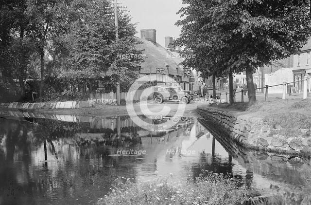 Morris tourer outside the Old Cottage tea rooms, Ringwood, Hampshire, c1920s-c1930s. Artist: Bill Brunell.