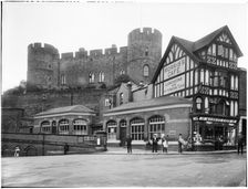 Morris's Cafe, Castle Gates, Shrewsbury, Shropshire, 1933. Creator: London Midland and Scottish Railway