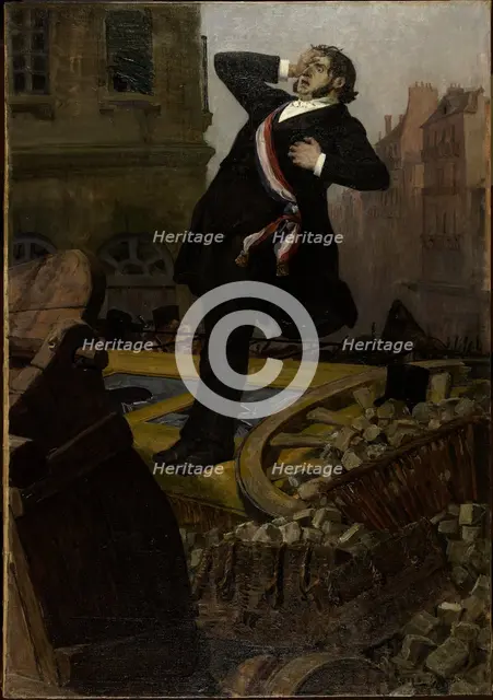 Mort du député Alphonse Baudin le 3 décembre 1851, 1902. Creator: Jean-Paul Laurens.