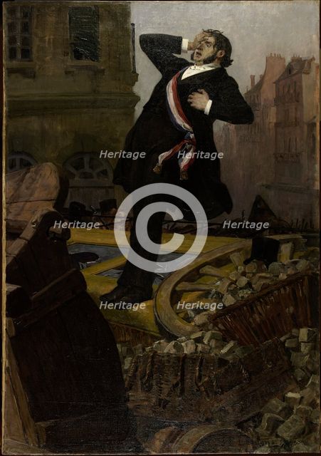 Mort du député Alphonse Baudin le 3 décembre 1851, 1902. Creator: Jean-Paul Laurens.