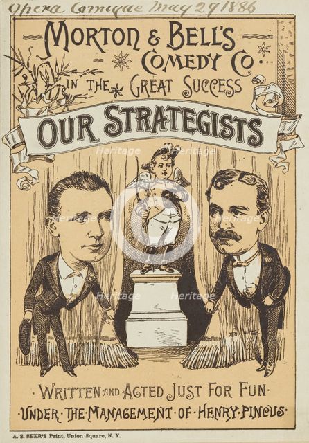 Morton & Bell's Comedy Co. in the Great Success, "Our Strategists", 1886.  Creator: Unknown.