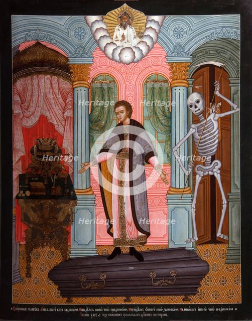 Mortal man (Parable), Early 18th cen.. Artist: Russian icon  