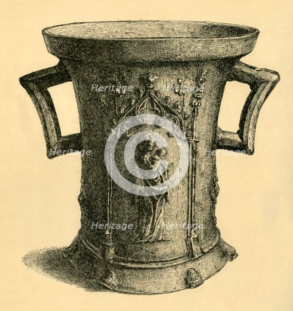 Mortar, 14th century?, (1881).  Creator: W E Mackaness.