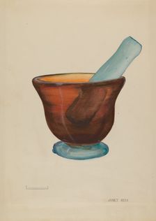 Mortar and Pestle, 1935/1942. Creator: Janet Riza