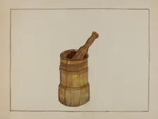 Mortar and Pestle, 1935/1942. Creator: Mae Szilvasy
