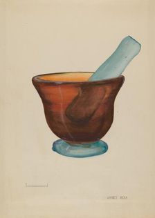 Mortar and Pestle, 1935/1942. Creator: Janet Riza