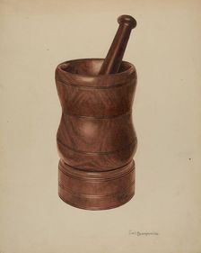 Mortar and Pestle, 1938. Creator: Carl Buergerniss