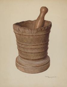 Mortar and Pestle, 1939. Creator: Carl Buergerniss
