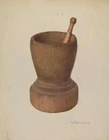 Mortar and Pestle, 1939. Creator: Carl Buergerniss
