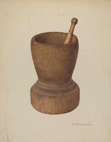 Mortar and Pestle, 1939. Creator: Carl Buergerniss