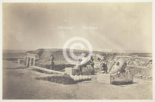 Mortar Batteries in front of Picquet House, Light Division, 1855. Creator: Roger Fenton.