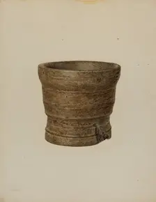 Mortar, c. 1940. Creator: Hester Duany