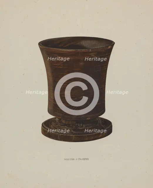 Mortar, c. 1940. Creator: Walter Praefke.