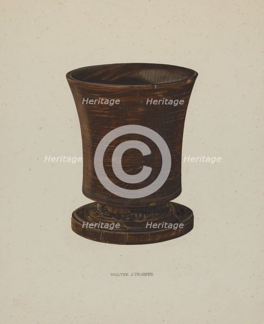 Mortar, c. 1940. Creator: Walter Praefke.