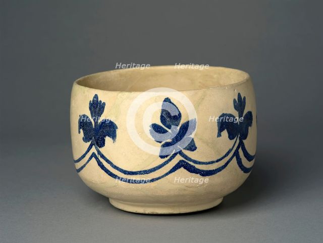Mortar-shaped bowl with vegetal decoration, 9th century. Artist: Unknown.