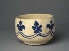 Mortar-shaped bowl with vegetal decoration, 9th century