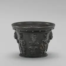 Mortar with Busts and Draped Venus Figures, c. 1600. Creator: Unknown