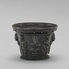 Mortar with Busts and Draped Venus Figures, c. 1600. Creator: Unknown