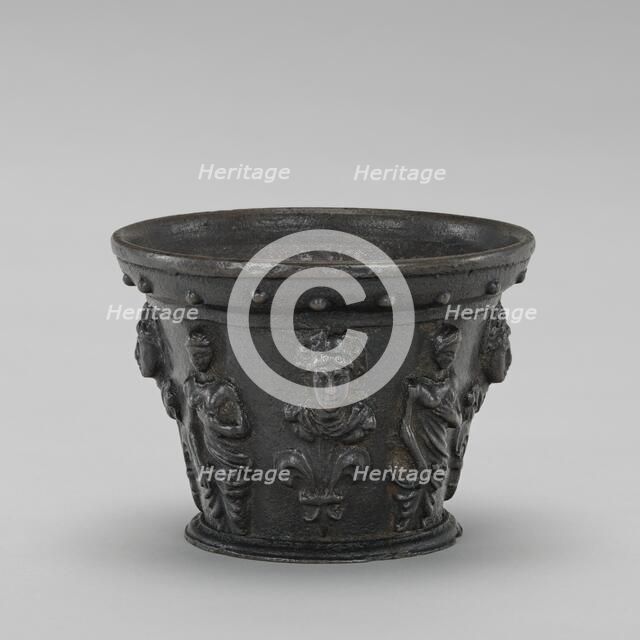 Mortar with Busts and Draped Venus Figures, c. 1600. Creator: Unknown.