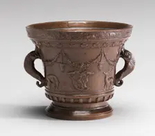 Mortar with Shields of Badoer Arms, 16th century. Creator: Unknown