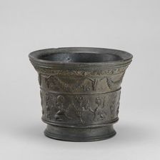 Mortar with Sphinxes and Vases, early 16th century. Creator: Unknown