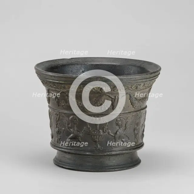Mortar with Sphinxes and Vases, early 16th century. Creator: Unknown.