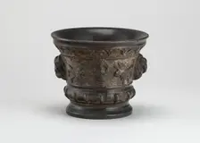 Mortar with Sphinxes, Vases, and Rope-work Handles, early 16th century. Creator: Unknown