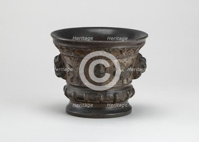 Mortar with Sphinxes, Vases, and Rope-work Handles, early 16th century. Creator: Unknown.