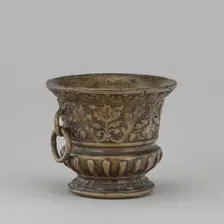 Mortar with Vine scrolls, Loop, and Ring, 16th century. Creator: Unknown