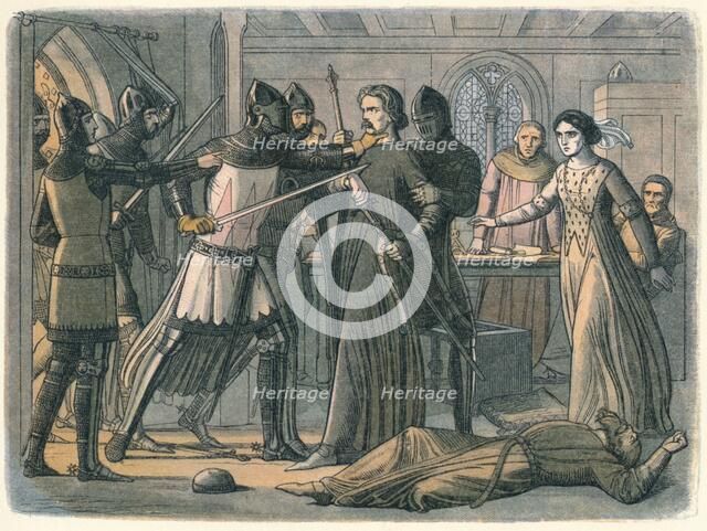 'Mortimer seized by the King', 1325 (1864). Artist: James William Edmund Doyle.