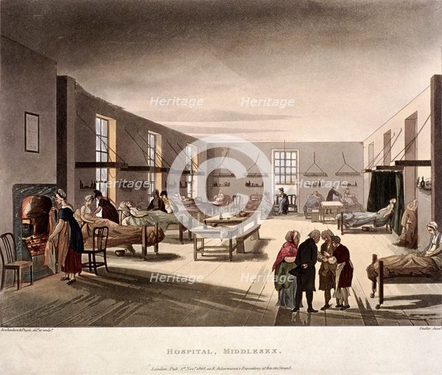 Mortimer Street, Marylebone, London, 1808. Artist: Joseph Constantine Stadler