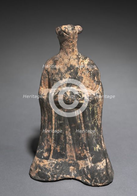 Mortuary Figure of the Zodiac Sign: Tiger (Gemini), 500s. Creator: Unknown.