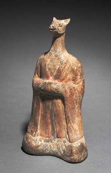 Mortuary Figure of the Zodiac Sign: Dog (Aquarius), 500s. Creator: Unknown