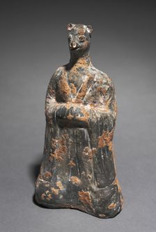 Mortuary Figure of the Zodiac Sign: Monkey (Sagittarius), 500s. Creator: Unknown