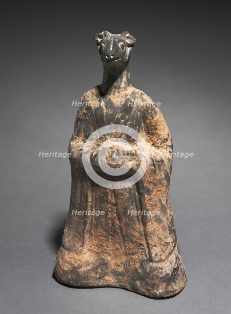 Mortuary Figure of the Zodiac Sign: Sheep (Scorpio), 500s. Creator: Unknown.