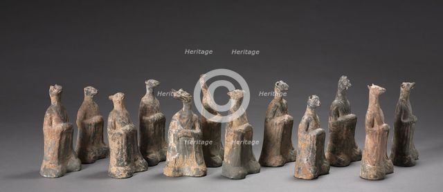 Mortuary Figures of the Zodiac Signs, 500s. Creator: Unknown.