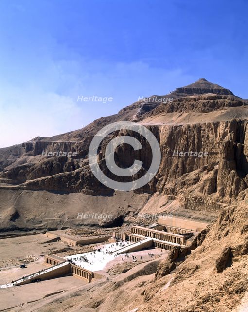 Mortuary temple of Queen Hatshepsut or 'Dyeser-Dyeseru', located in ancient Thebes (Deir el - Bah…