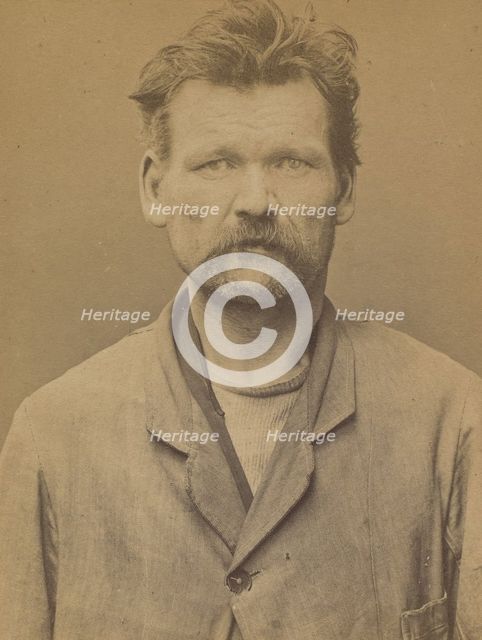 Morvan. Félicien. 45 ans, né le 8/6/49 à Kerity (Côte du Nord). Menuisier. Anarchiste. 2/7..., 1894. Creator: Alphonse Bertillon.