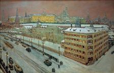 Moscow at night, 1939. Creator: Vogeler, Heinrich (1872-1942)