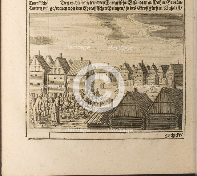 Moscow (Illustration from Travels to the Great Duke of Muscovy and the King of Persia by Adam Olea Artist: Rothgiesser, Christian Lorenzen (?-1659)