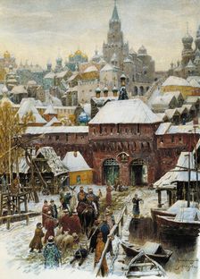 Moscow in the 17th Century, end of 19th - early 20th century. Creator: Vasnetsov, Appolinari Mikhaylovich (1856-1933)