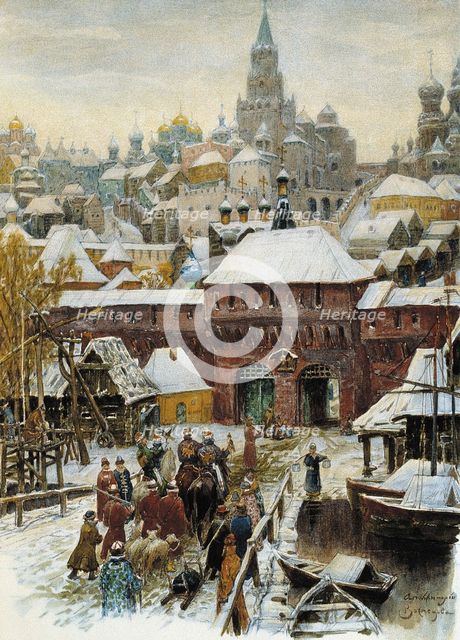 Moscow in the 17th Century, end of 19th - early 20th century. Creator: Vasnetsov, Appolinari Mikhaylovich (1856-1933).