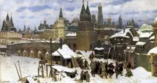 Moscow in the 17th century. The All Saints Bridge 1901. Artist: Apollinary Vasnetsov
