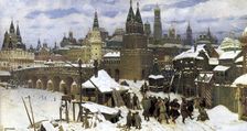 Moscow in the 17th century. The All Saints Bridge 1901. Artist: Apollinary Vasnetsov