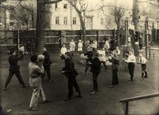 Moscow: Jewish orphanage named after the Comintern. Games in the garden, 1920-1929. Creator: Unknown