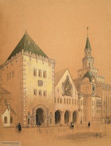 Moscow Kazansky railway station (Project) , 1913. Creator: Shchusev, Alexey Viktorovich (1894-1949)