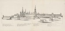 Moscow Kremlin seen from the East, 1661-1662. Creator: Meierberg (Meyerberg), Augustin, von (1612-1688)