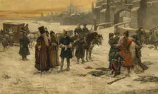 Moscow - The beard control in front of the city gate, 1891. Creator: Urlaub, Johann-Georg-Christian (1844-1914)