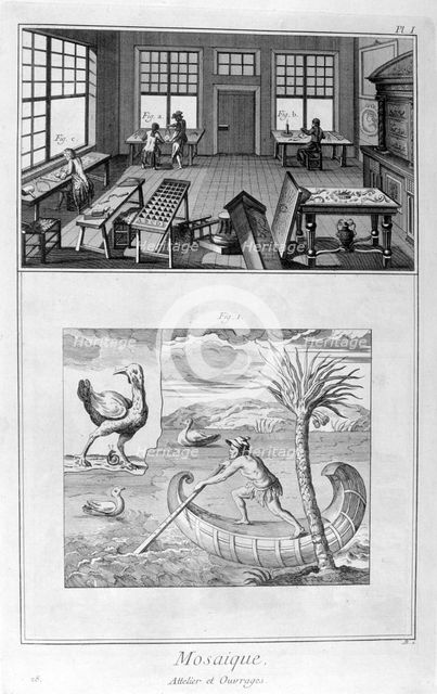 Mosaic makers, 1751-1777. Artist: Unknown